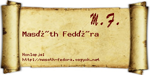 Masáth Fedóra névjegykártya